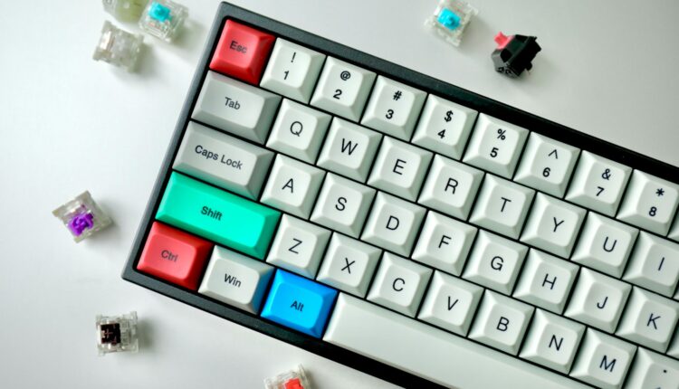 white green and blue computer keyboard
